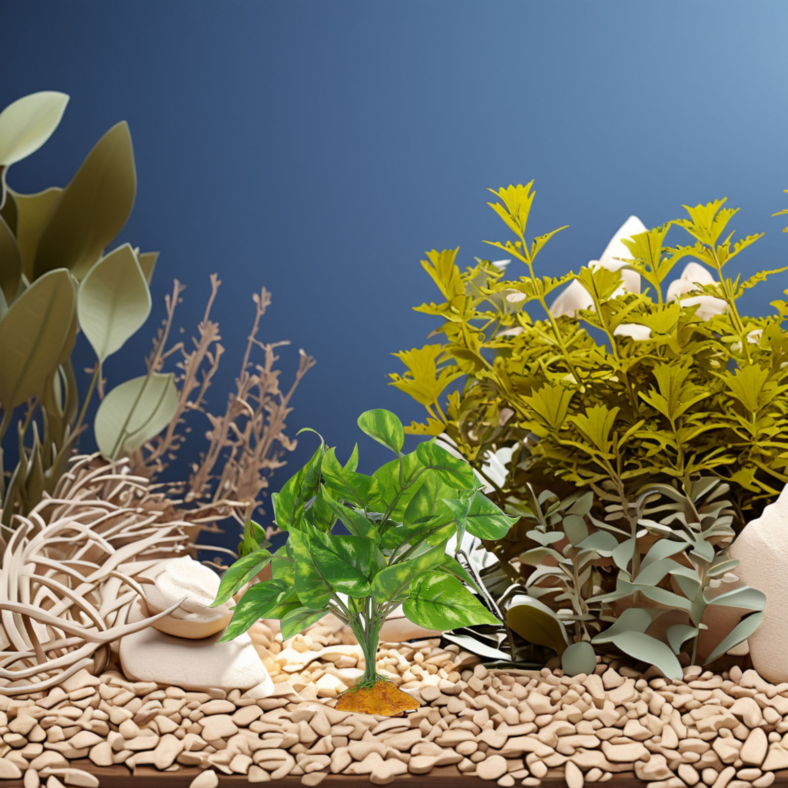 Non Planted Aquarium Fish - 안전하고 무독성인 사실적인 인조 식물 (테라리움,