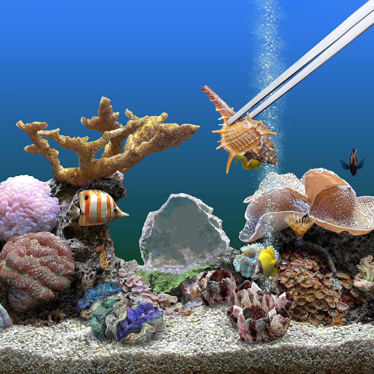 Planted Aquarium Tips - 2개입 48cm 스테인리스 스틸 수생 식물