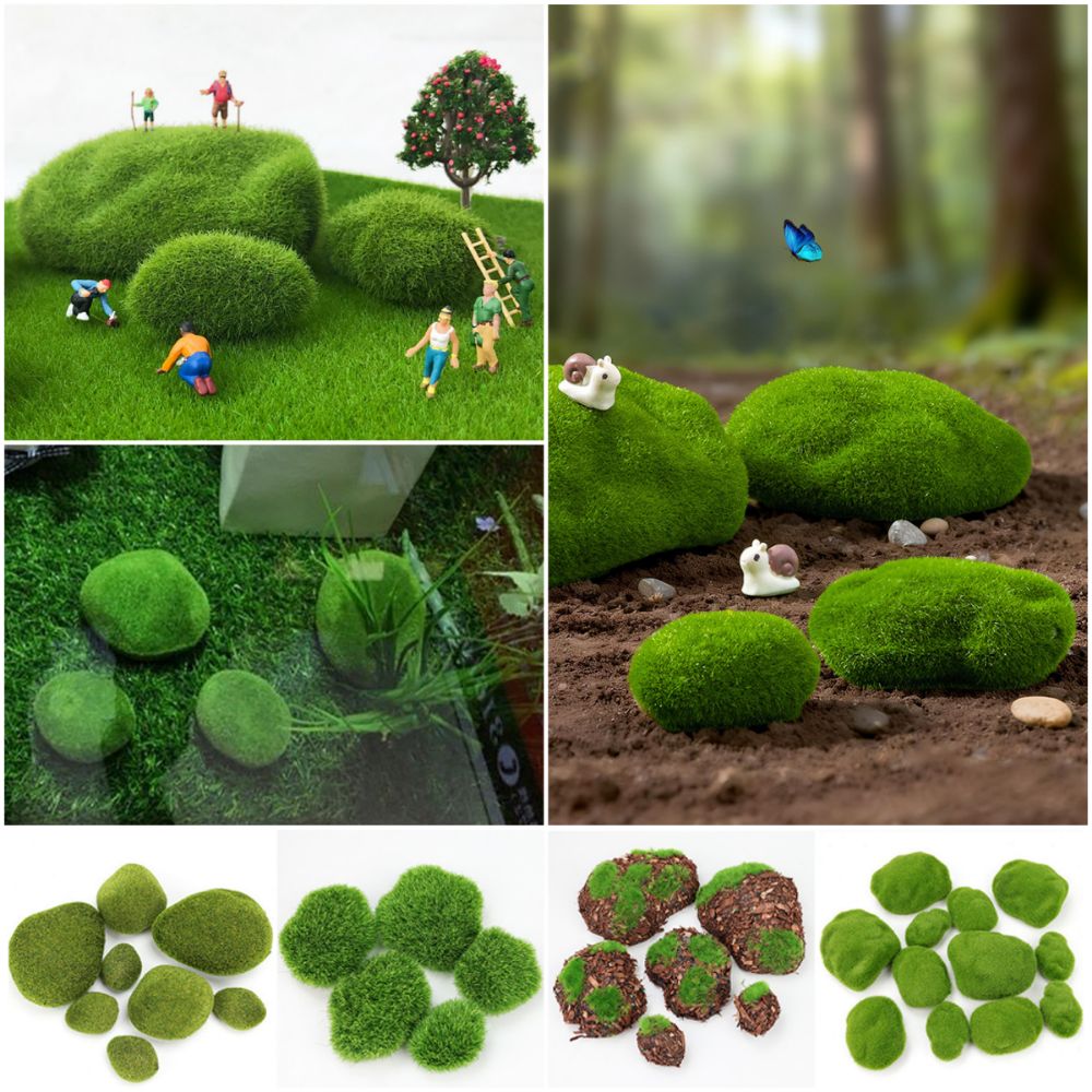 2/4/6/10PCS 녹색 인공 이끼 돌 마이크로 풍경 - Planted Aquarium Moss 리뷰 및 가격