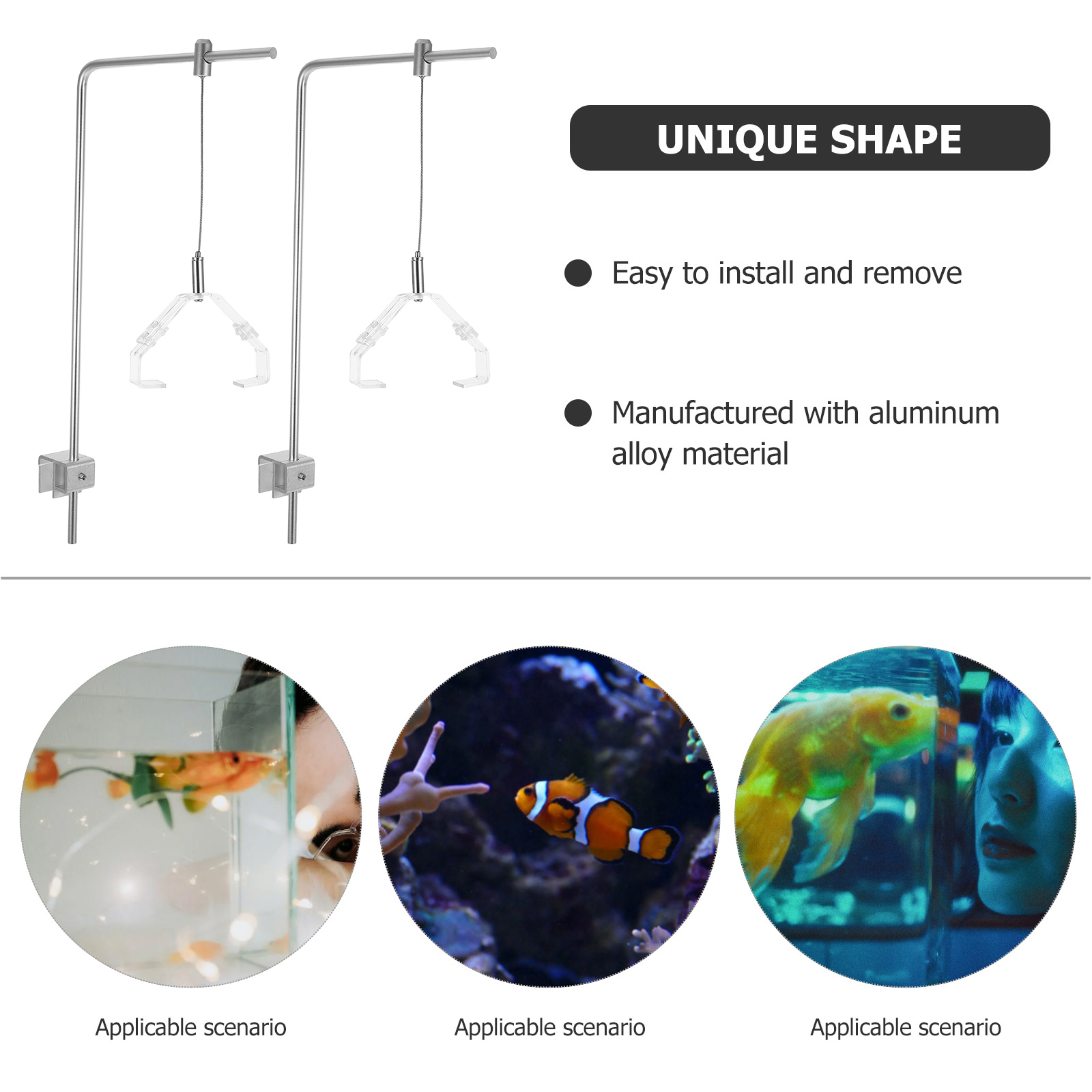 클립과 2pcs 수족관 빛 홀더 알루미늄 합금 물고기  - Aquarium Planted Tank Light 리뷰 및 가격